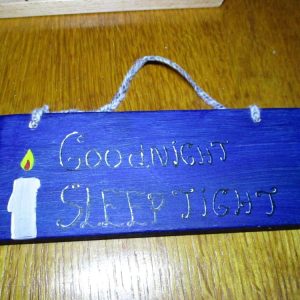 Goodnight, Sleep Tight - Wooden Painted Sign