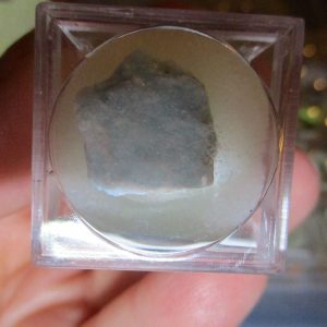 Aragonite, Blue Mineral/Gem Stone Fragment in Display Magnification Box