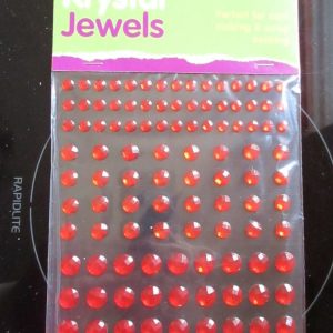 Red Krystal Jewels 110pc Self Adhesive Gems - Crafty Creations