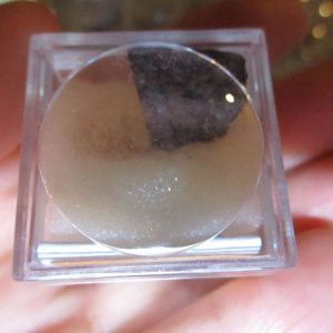 Hematite Gem Mineral/Gem Fragment in Display Magnification Box