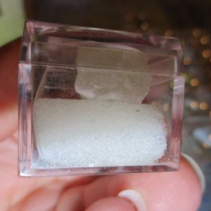 Talc Mineral/Gem Stone Fragment in Display Magnification Box