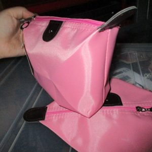 Pink Folded Cosmetics Toiletries Travel Wash Bag - Look At Me