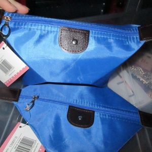 Dark Blue Folded Cosmetics Toiletries Travel Wash Bag - Look At Me