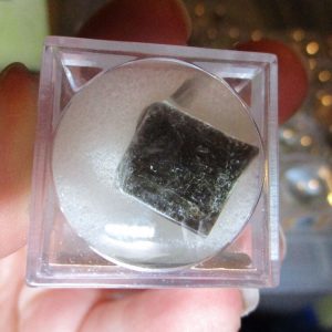 Muscovite Mineral/Gem Stone Fragment in Display Magnification Box