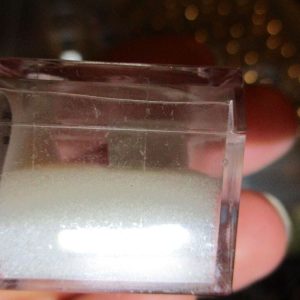Barite Mineral/Gem Stone Fragment in Display Magnification Box