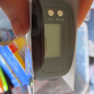 Black Silicone Strap - LCD Wrist Pedometer Watch - Rq New Battery