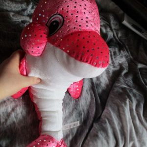 Pink with Silver Sequin Dolphin - Character Co - Soft Toy