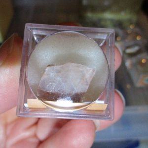 Sunstone Mineral/Gem Stone Fragment in Display Magnification Box