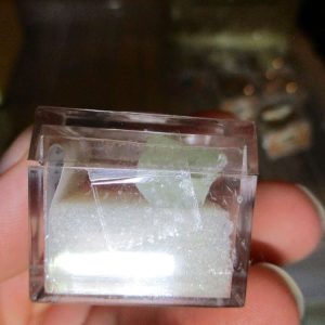 Fluorite Mineral/Gem Stone Fragment in Display Magnification Box