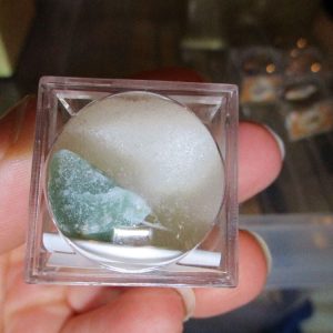 Green Aventurine Mineral/Gem Stone Fragment in Display Magnification Box