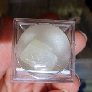 Iceland Spar Mineral/Gem Stone Fragment in Display Magnification Box