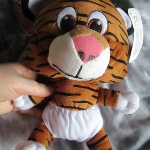Tan / Black Tiger with White Nappy - Character Co - Soft Toy
