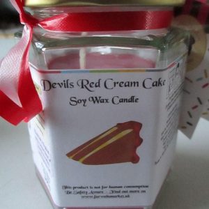 Devils Red Cream Cake Scented Soy Wax Candle 300g