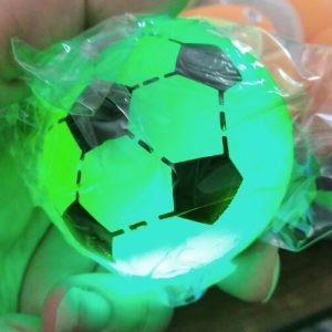 Green light up small football with colourful LED ball inside - Hoot