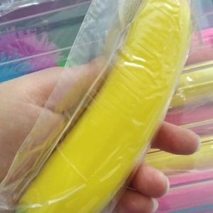 Yellow Jumbo Stretchy Banana Stress Toy - Hoot