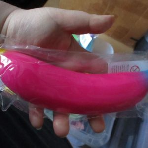 Pink Jumbo Stretchy Banana Stress Toy - Hoot