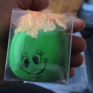 Green Funny Face Stretch Ball - Hoot