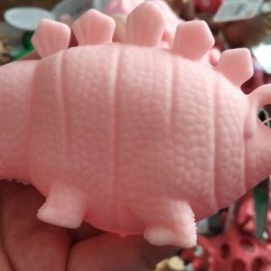 Pink Light Up Puffy Dinosaur with colourful LED ball inside - Hoot