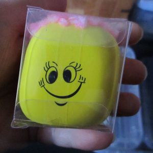 Yellow Funny Face Stretch Ball - Hoot