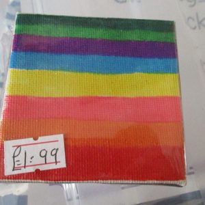 Striped Rainbow - Tiny 7cm Box Frame Canvas - JGPaws