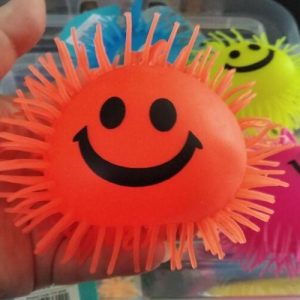 Orange Light Up Squishy Ball with colourful LED ball inside - Hoot