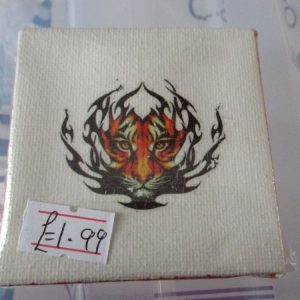Tribal Tiger - Tiny 7cm Box Frame Canvas - JGPaws