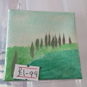 Two Hills with Forest of Trees - Tiny 7cm Box Frame Canvas - JGPaws