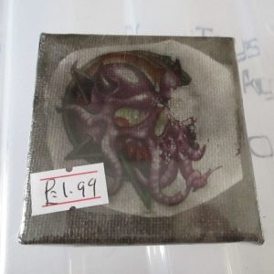 Cthulhu Skull - Test - Tiny 7cm Box Frame Canvas - JGPaws