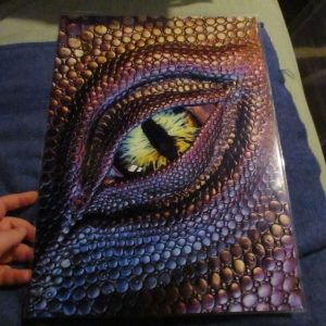 Bronze & Blue Dragon Eye - Professional Print - A3 Size. By Goblin Dreams