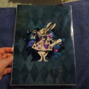 White Rabbit - Trumpet - Alice in Wonderland - Professional Print - A4 Size. By Goblin Dreams