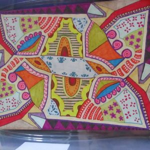 Geometric Chaos - Box Frame Canvas - Kitty Johnson