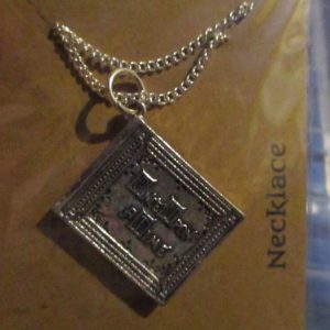 Heavy Silver tone "Once Upon A Time" Storybook - Pendant with chain - Goblin Dreams