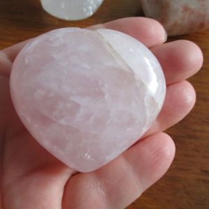 Rose Quartz Heart Worry Stone (h)#2