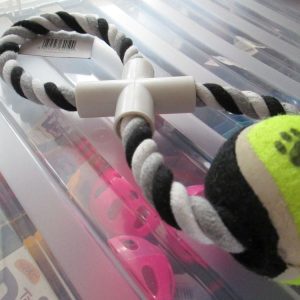 Grey White & Black - Fletchers Chase N Chew "Figure 8" Dog Tug Rope Toy