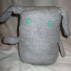 Coje the Grey Giant Dog Soft Toy - Turquoise Eyes