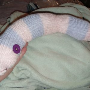 Fiona the Glittery Pink and Lilac Chunky Short Snake
