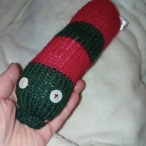 Ruth the Red and Dark Sage Banded Long Grub