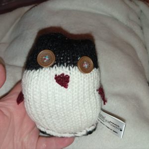 Squark the Black and White with Dark Red Beak and Wings Mini Penguin