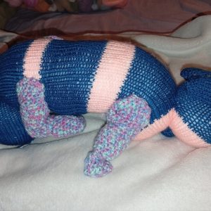 Despereaux the Navy Blue and Peach Banded Giant Flopsy DizzyBunny