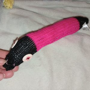 Archie the Black and Hot Pink Chunky Noodle Snake