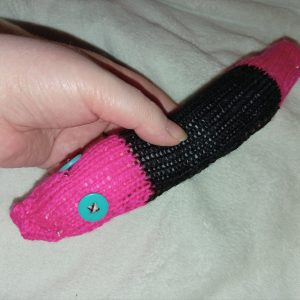 Sally the Black and Fuchsia Chunky Noodle Snake