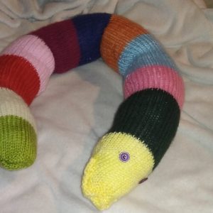 Georgina the Yellow and Rainbow Banded Giant Snake