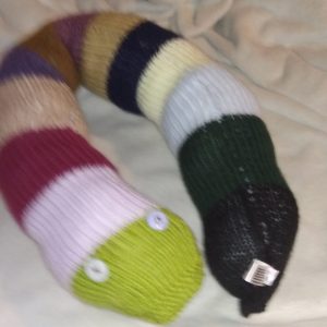 Slither the Pea Green and Earthy tones Banded Giant Snake.