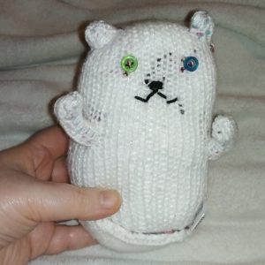 Cherish the Glittery White Midi Kitten Cat with Blue and Green Eyes