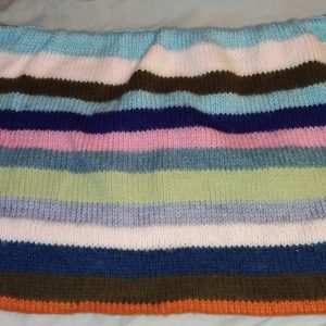 Blue Pink Orange Grey Double Sided Size 1 Baby Blanket / Pet Bed Mat