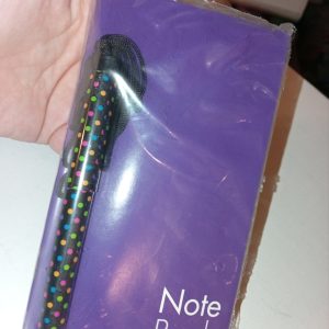 Purple Notebook Black Multicoloured Dots Neck Pen Set (ES)