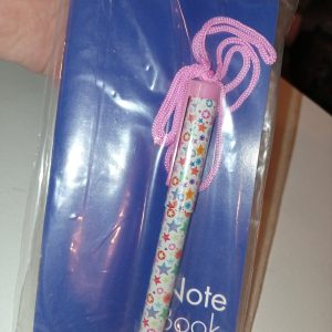 Dark Blue Notebook White Stars Neck Pen Set (ES)