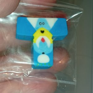 Blue "T" Dog Design Novelty Eraser - Back To School / Office Supply