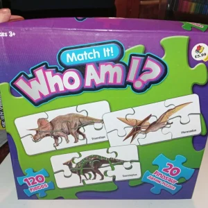 Match It! Who Am I? 20 Dinosaur Jigsaw Puzzles Collection