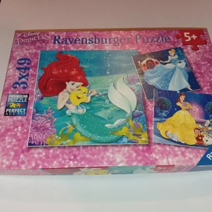 Ravensburger Disney Princess 3x 49 Piece Jigsaw Puzzle Age 5+ VGC